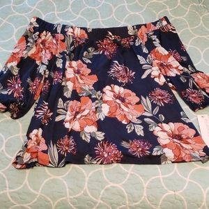 Floral Off-Shoulder Shirt